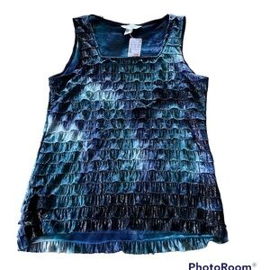NWT! Christopher & Banks Ruffled Sleeveless Top​​​​
